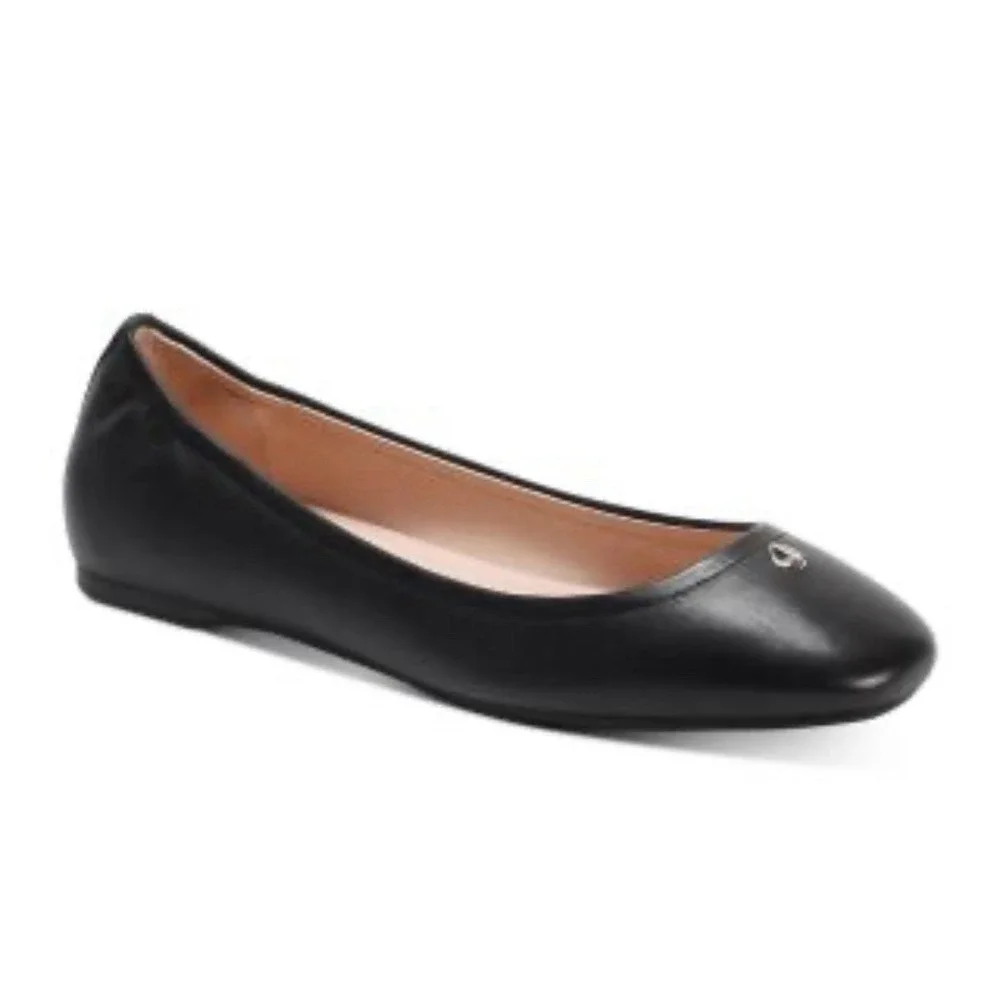Kate Spade Kora Black Leather Ballet Flats Shoes Women Size 6.5‎